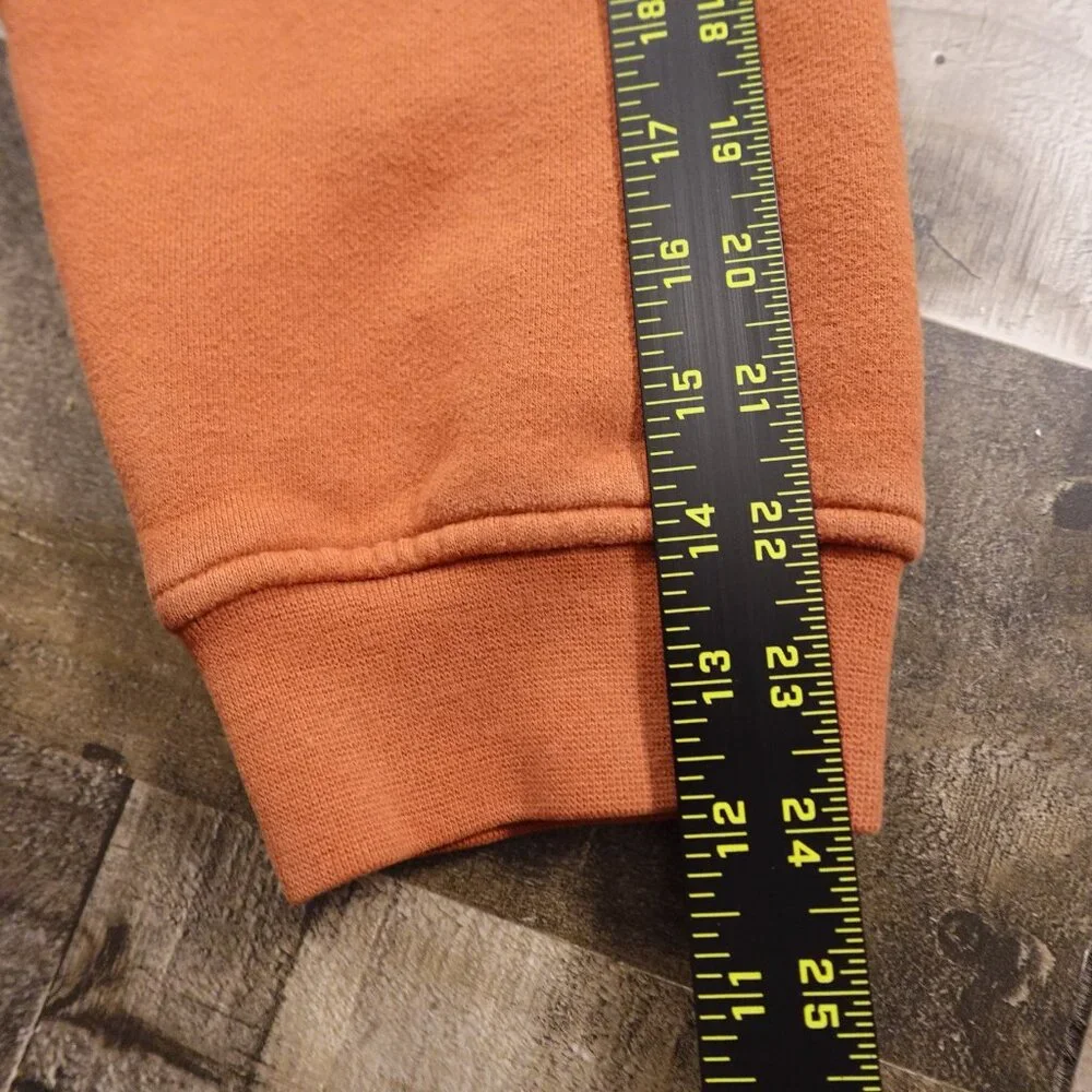 The North‎ Face Pullover Hoodie Men’s XXL Rust Orange Logo Fleece Sweatshirt